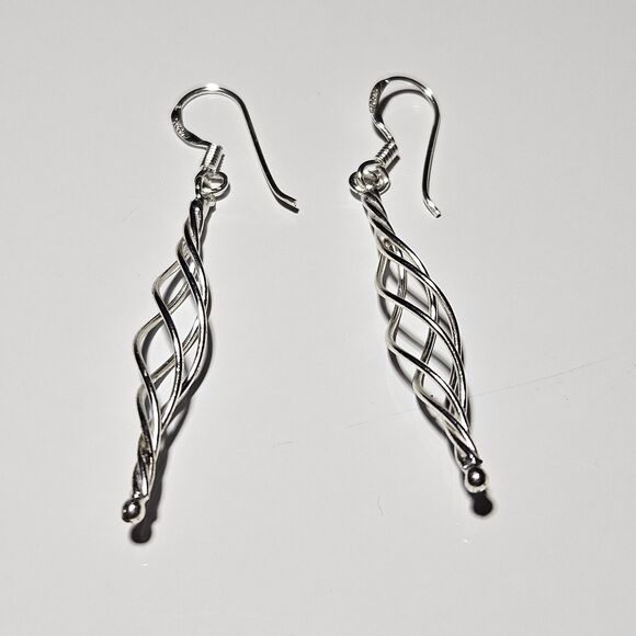 **Final Sale** MO Celtic Twirl Dainty Weave Sterling 925 French Wire Hook Dangle - Picture 11 of 13